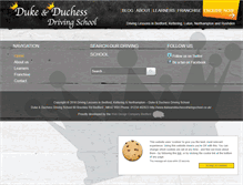 Tablet Screenshot of dukeandduchessdrivingschool.co.uk